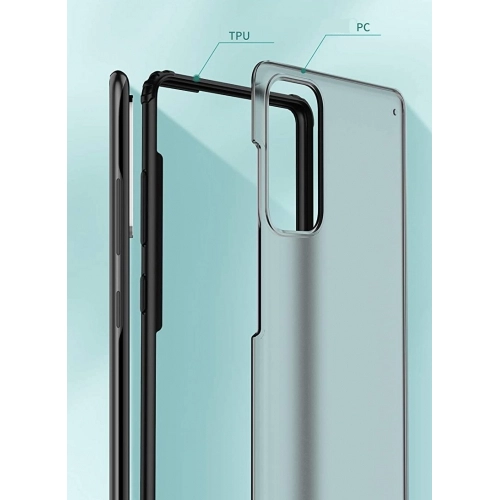 Samsung Galaxy S20 FE Kılıf Volks Serisi Kenarları Silikon Arkası Şeffaf Sert Kapak - Lacivert