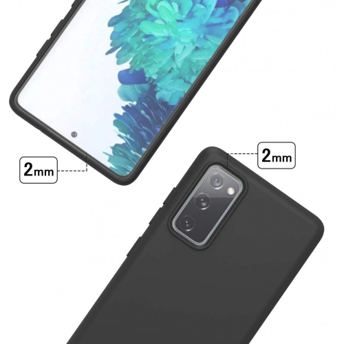 Samsung Galaxy S20 FE Kılıf Silikon Mat Esnek Kamera Korumalı Biye Kapak - Mavi