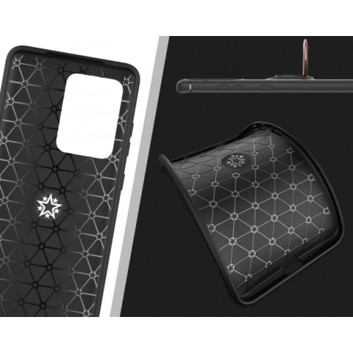 Samsung Galaxy S20 Ultra Kılıf Renkli Silikon Yüzüklü Standlı Auto Focus Ravel Kapak - Kırmızı - Siyah