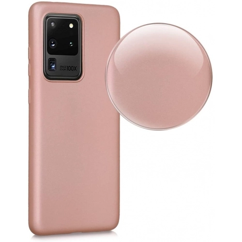 Samsung Galaxy S20 Ultra Kılıf İnce Soft Mat Renkli Esnek Silikon Kapak - Lacivert