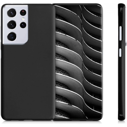 Samsung Galaxy S21 Ultra Kılıf İnce Soft Mat Renkli Esnek Silikon Kapak - Mürdüm