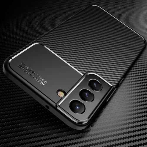 Samsung Galaxy S22 Kılıf Karbon Serisi Mat Fiber Silikon Negro Kapak - Lacivert