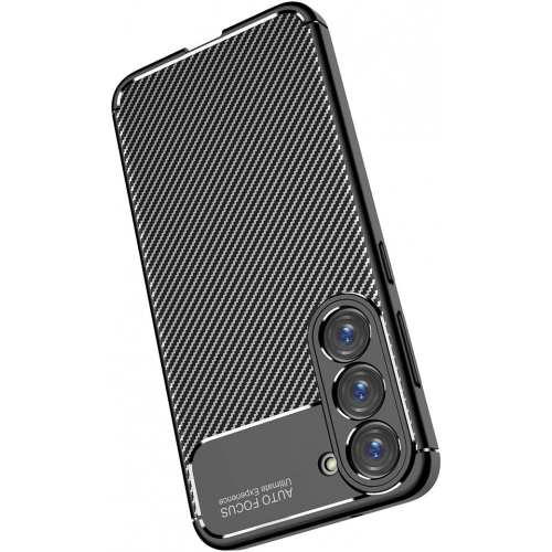 Samsung Galaxy S23 Kılıf Silikon Parmak İzi Bırakmayan Karbon Soft Negro Kapak - Lacivert