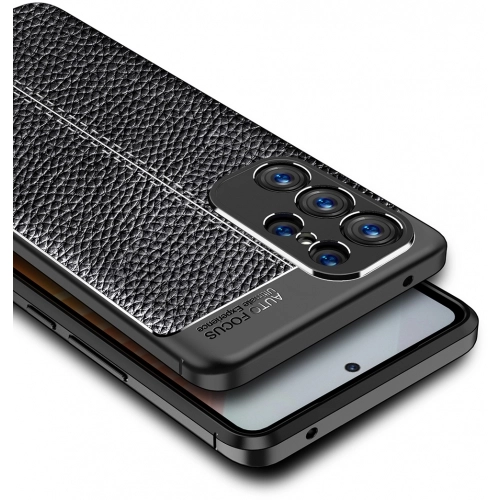 Samsung Galaxy S23 Ultra Kılıf Deri Görünümlü Lüks Parmak İzi Bırakmaz Niss Silikon Kapak - Lacivert