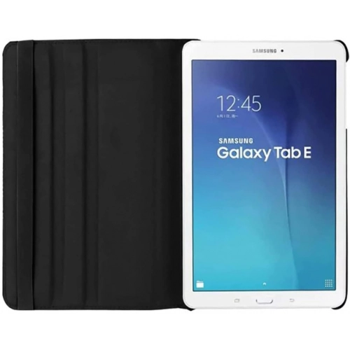 Samsung Galaxy Tab E T560 Tablet Kılıfı 360 Derece Dönebilen Standlı Kapak - Pembe