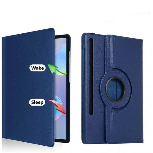 Samsung Galaxy Tab S7 FE T737 Tablet Kılıfı 360 Derece Dönebilen Standlı Kapak - Kırmızı