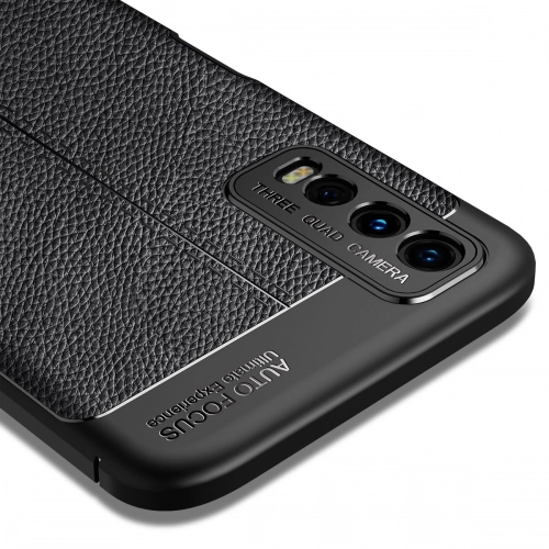 Vivo Y11s Kılıf Deri Görünümlü Lüks Parmak İzi Bırakmaz Niss Silikon Kapak - Lacivert