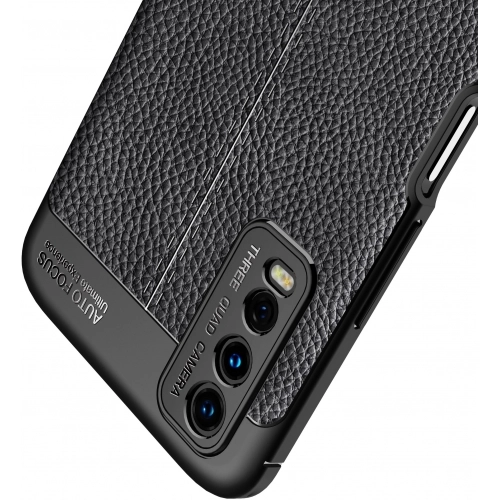 Vivo Y11s Kılıf Deri Görünümlü Lüks Parmak İzi Bırakmaz Niss Silikon Kapak - Lacivert