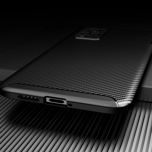 Vivo Y21 Kılıf Silikon Parmak İzi Bırakmayan Karbon Soft Negro Kapak - Lacivert