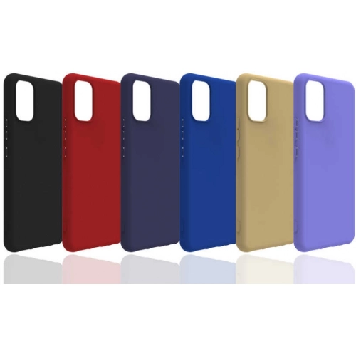 Vivo Y21 Kılıf Silikon Mat Esnek Kamera Korumalı Biye Kapak - Lila