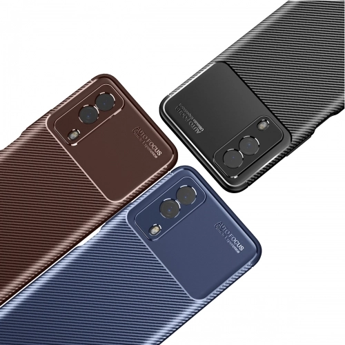 Vivo Y53s Kılıf Silikon Parmak İzi Bırakmayan Karbon Soft Negro Kapak - Lacivert