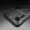 Xiaomi Mi 12 Kılıf Karbon Serisi Mat Fiber Silikon Negro Kapak - Lacivert