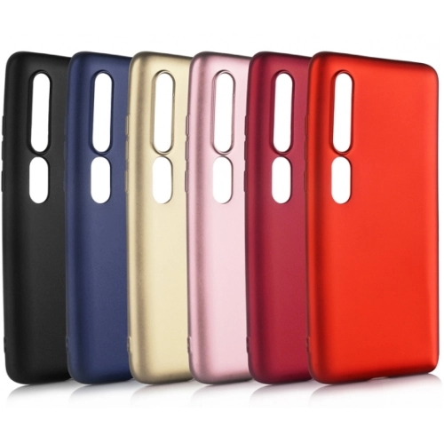 Xiaomi Mi 10 Kılıf İnce Soft Mat Renkli Esnek Silikon Kapak - Gold