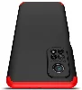 Xiaomi Mi 10T Kılıf 3 Parçalı 360 Tam Korumalı Rubber AYS Kapak - Kırmızı