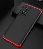 Xiaomi Mi 10T Kılıf 3 Parçalı 360 Tam Korumalı Rubber AYS Kapak - Gri Siyah