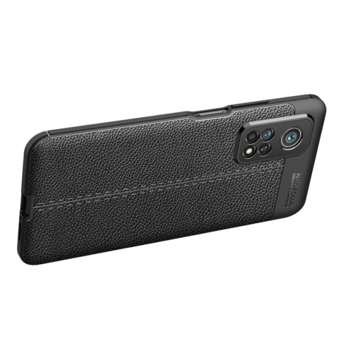 Xiaomi Mi 10T Kılıf Deri Görünümlü Lüks Parmak İzi Bırakmaz Niss Silikon Kapak - Lacivert