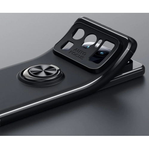 Xiaomi Mi 11 Ultra Kılıf Renkli Silikon Yüzüklü Standlı Auto Focus Ravel Kapak - Mavi