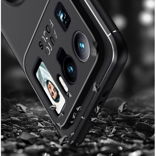 Xiaomi Mi 11 Ultra Kılıf Renkli Silikon Yüzüklü Standlı Auto Focus Ravel Kapak - Mavi - Siyah