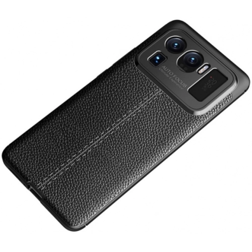 Xiaomi Mi 11 Ultra Kılıf Deri Görünümlü Lüks Parmak İzi Bırakmaz Niss Silikon Kapak - Lacivert