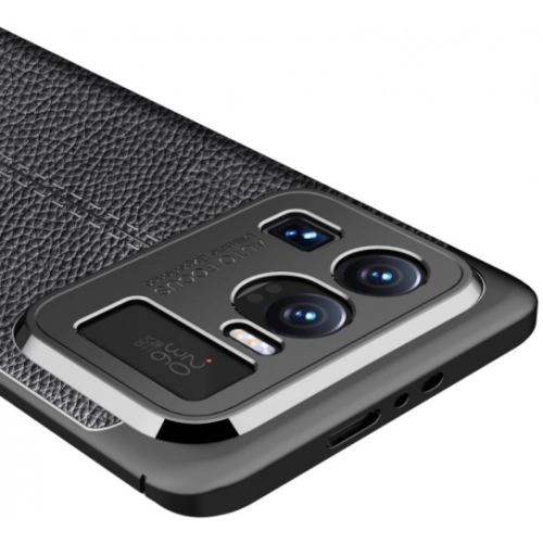 Xiaomi Mi 11 Ultra Kılıf Deri Görünümlü Lüks Parmak İzi Bırakmaz Niss Silikon Kapak - Lacivert