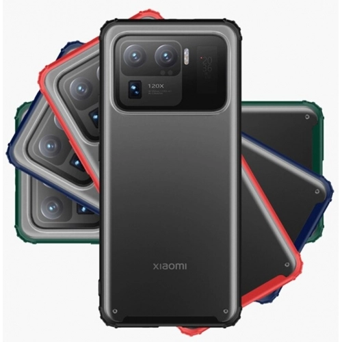 Xiaomi Mi 11 Ultra Kılıf Volks Serisi Kenarları Silikon Arkası Şeffaf Sert Kapak - Lacivert