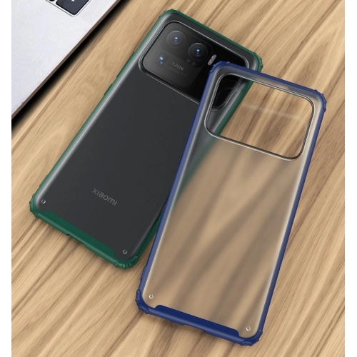 Xiaomi Mi 11 Ultra Kılıf Volks Serisi Kenarları Silikon Arkası Şeffaf Sert Kapak - Kırmızı