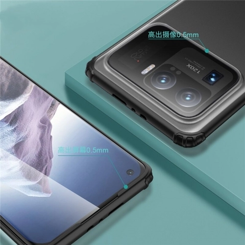 Xiaomi Mi 11 Ultra Kılıf Volks Serisi Kenarları Silikon Arkası Şeffaf Sert Kapak - Kırmızı