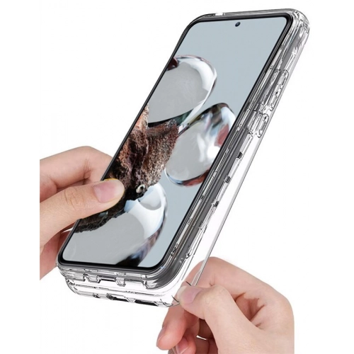 Xiaomi Mi 12T Pro Kılıf Silikon Köşe Korumalı Airbag Darbe Emici Kapak - Şeffaf