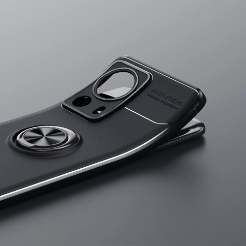 Xiaomi Mi 13 Lite Kılıf Renkli Silikon Yüzüklü Standlı Auto Focus Ravel Kapak - Mavi