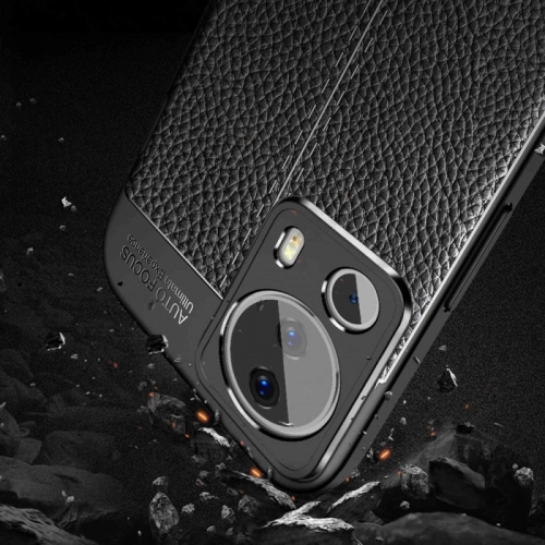 Xiaomi Mi 13 Lite Kılıf Deri Görünümlü Lüks Parmak İzi Bırakmaz Niss Silikon Kapak - Lacivert