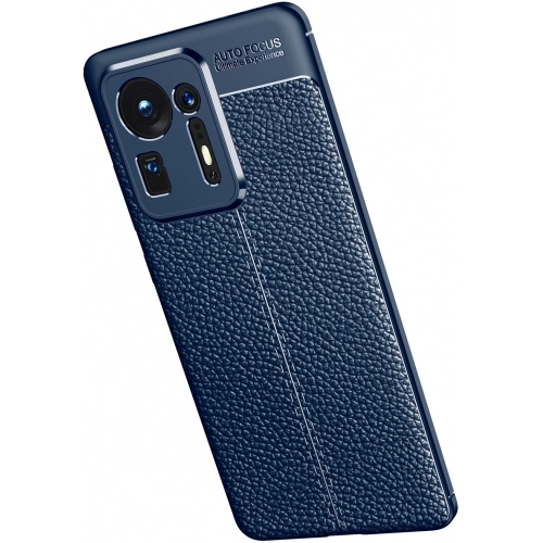 Xiaomi Mi Mix 4 5G Kılıf Deri Görünümlü Lüks Parmak İzi Bırakmaz Niss Silikon Kapak - Lacivert