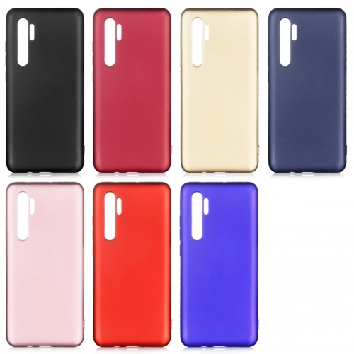 Xiaomi Mi Note 10 Lite Kılıf İnce Soft Mat Renkli Esnek Silikon Kapak - Lacivert