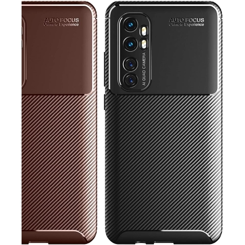 Xiaomi Mi Note 10 Lite Kılıf Silikon Parmak İzi Bırakmayan Karbon Soft Negro Kapak - Lacivert