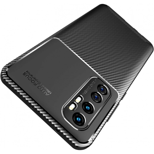 Xiaomi Mi Note 10 Lite Kılıf Silikon Parmak İzi Bırakmayan Karbon Soft Negro Kapak - Lacivert