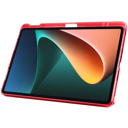 Xiaomi Mi Pad 5 Tablet Kılıfı Standlı Tri Folding Kalemlikli Silikon Smart Cover - Mavi