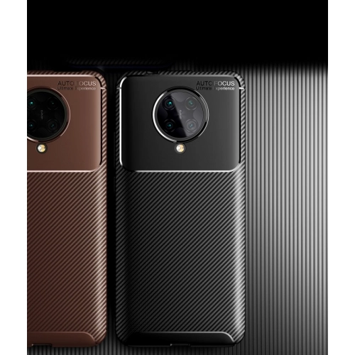 Xiaomi Poco F2 Pro Kılıf Silikon Parmak İzi Bırakmayan Karbon Soft Negro Kapak - Lacivert