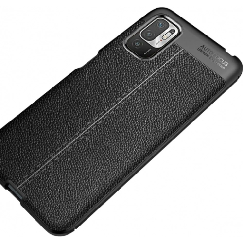 Xiaomi Poco M3 Pro Kılıf Deri Görünümlü Lüks Parmak İzi Bırakmaz Niss Silikon Kapak - Lacivert