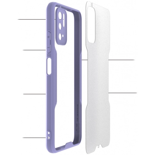 Xiaomi Poco M3 Pro Kılıf Renkli Silikon Kamera Lens Korumalı Şeffaf Parfe Kapak - Mavi