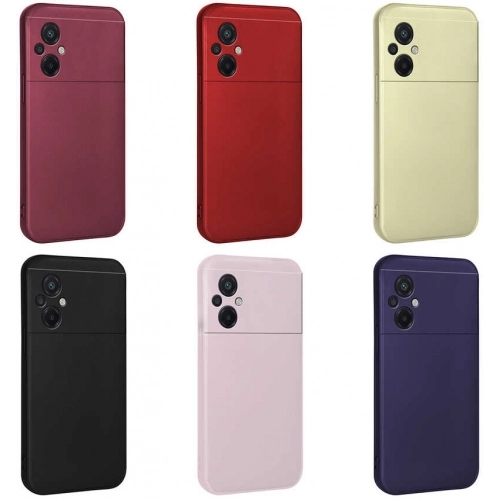 Samsung Galaxy A04e Kılıf İnce Soft Mat Renkli Esnek Silikon Kapak - Siyah