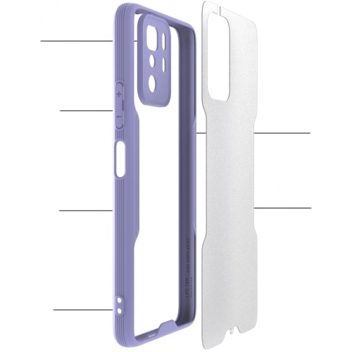 Xiaomi Poco X3 GT Kılıf Renkli Silikon Kamera Lens Korumalı Şeffaf Parfe Kapak - Kırmızı