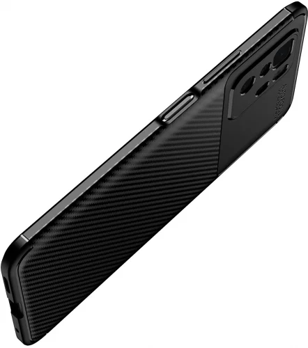 Xiaomi Poco X3 GT Kılıf Karbon Serisi Mat Fiber Silikon Negro Kapak - Lacivert