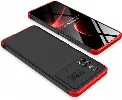 Xiaomi Poco X4 Pro Kılıf 3 Parçalı 360 Tam Korumalı Rubber AYS Kapak - Kırmızı Siyah