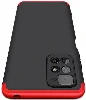 Xiaomi Redmi 10 Kılıf 3 Parçalı 360 Tam Korumalı Rubber AYS Kapak - Gri Siyah