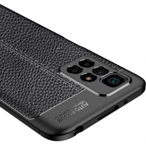 Xiaomi Redmi 10 Kılıf Deri Görünümlü Lüks Parmak İzi Bırakmaz Niss Silikon Kapak - Lacivert