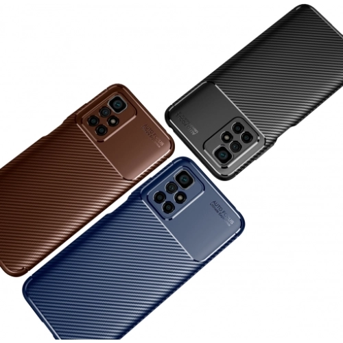 Xiaomi Redmi 10 Kılıf Silikon Parmak İzi Bırakmayan Karbon Soft Negro Kapak - Lacivert