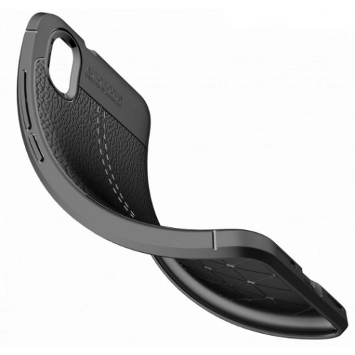 Xiaomi Redmi 7A Kılıf Deri Görünümlü Lüks Parmak İzi Bırakmaz Niss Silikon Kapak - Lacivert