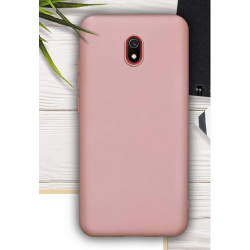 Xiaomi Redmi 8A Kılıf İnce Soft Mat Renkli Esnek Silikon Kapak - Mürdüm