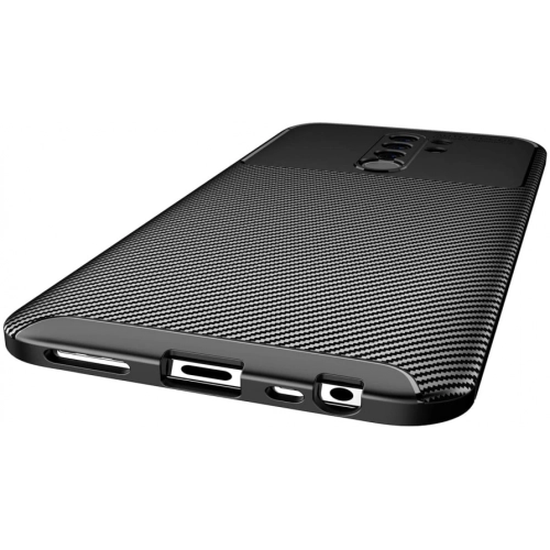 Xiaomi Redmi 9 Kılıf Silikon Parmak İzi Bırakmayan Karbon Soft Negro Kapak - Lacivert