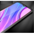 Xiaomi Redmi 9 Kılıf Deri Görünümlü Lüks Parmak İzi Bırakmaz Niss Silikon Kapak - Lacivert