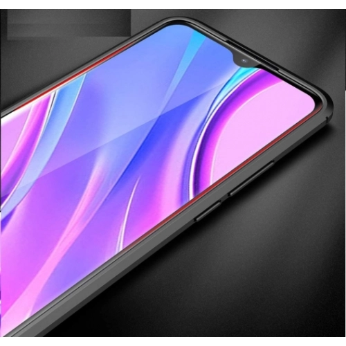 Xiaomi Redmi 9 Kılıf Deri Görünümlü Lüks Parmak İzi Bırakmaz Niss Silikon Kapak - Lacivert